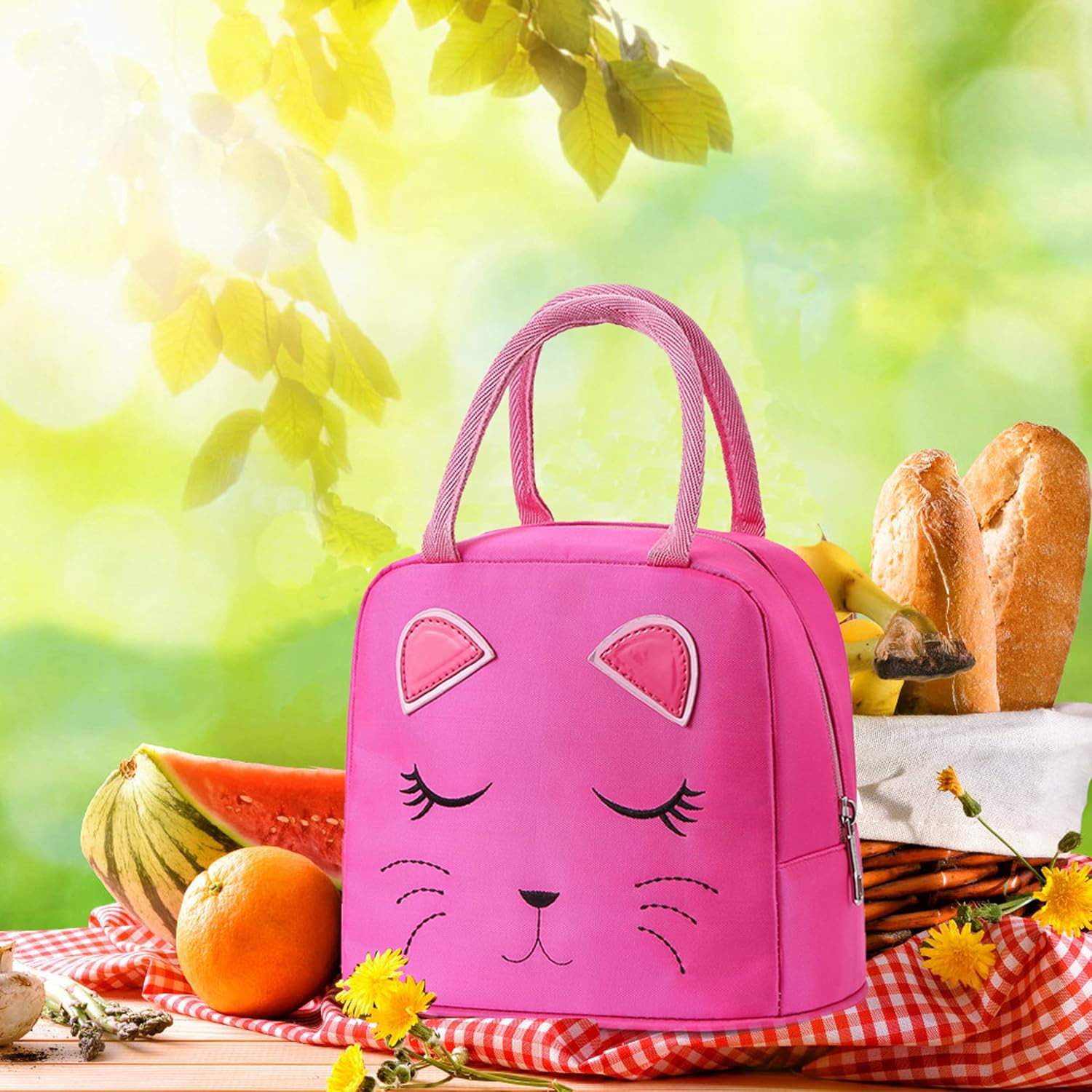 AO ALI VICTORY Lonchera reutilizable, bolsas de almuerzo aisladas para mujeres, niños y niñas, bolsa de almuerzo pequeña, bolsa térmica a prueba de