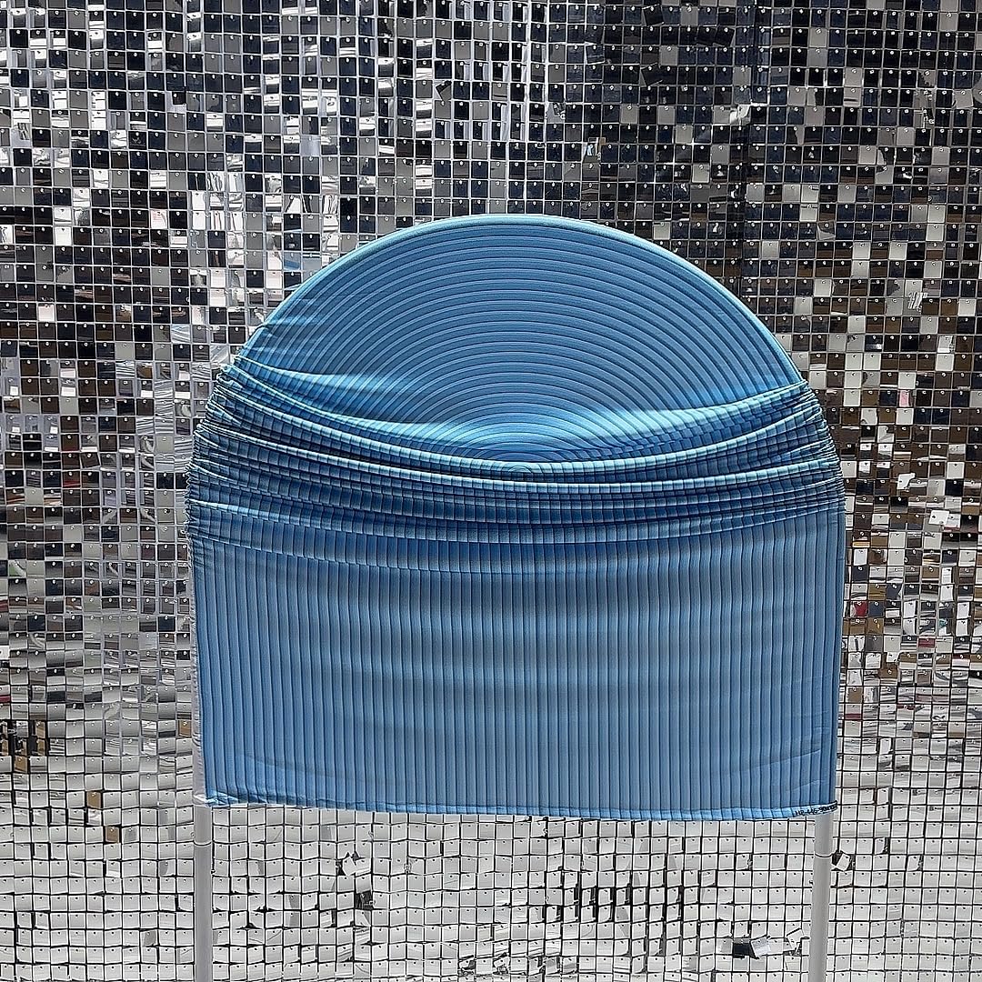 Cubiertas de fondo de arco onduladas azules de 4 x 7 pies, cubiertas de paneles arqueados para bodas, fiestas de cumpleaños, decoración de