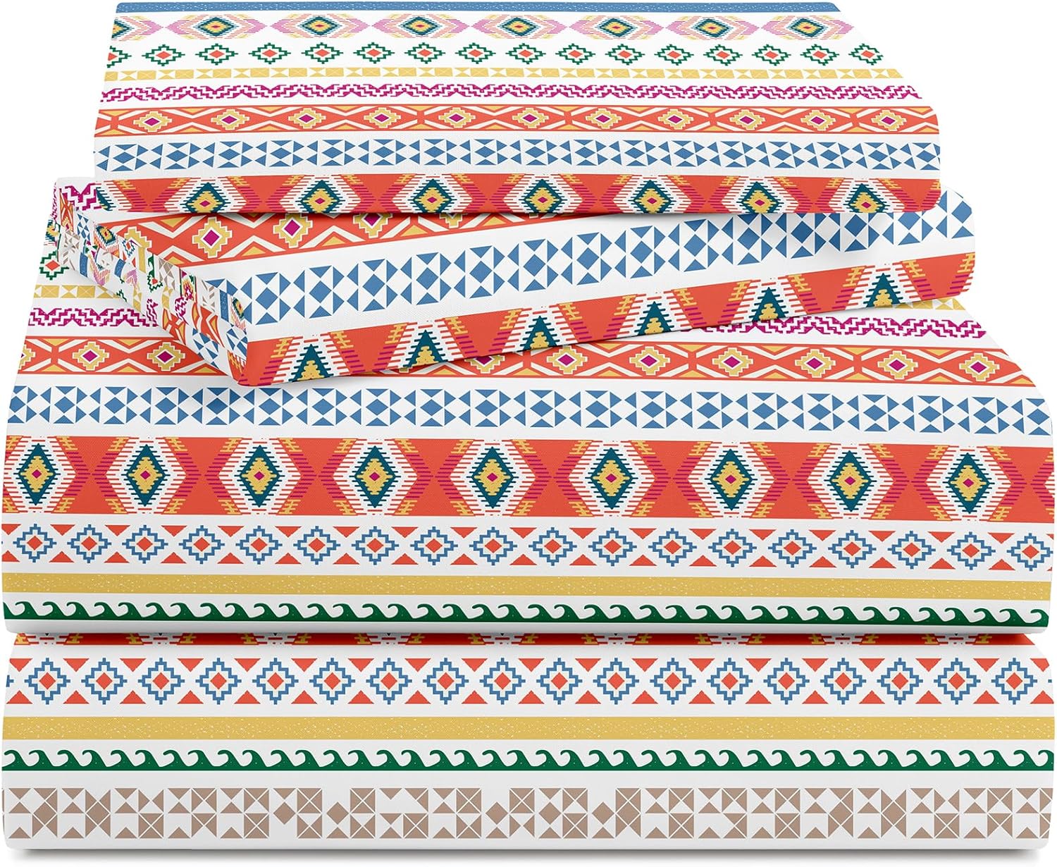 YIYEA Sábanas para cama individual  Boho  Juego de sábanas de lujo de microfibra de doble cepillado  Sábanas individuales ligeras y transpirables