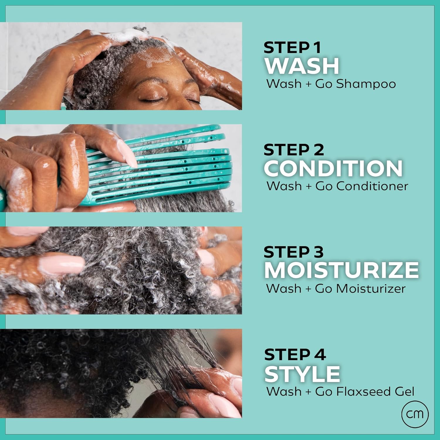 CurlMix Wash & Go System – Juego de champú y acondicionador para cabello rizado de muestra de tamaño de viaje, con humectante y gel de quinua, sin