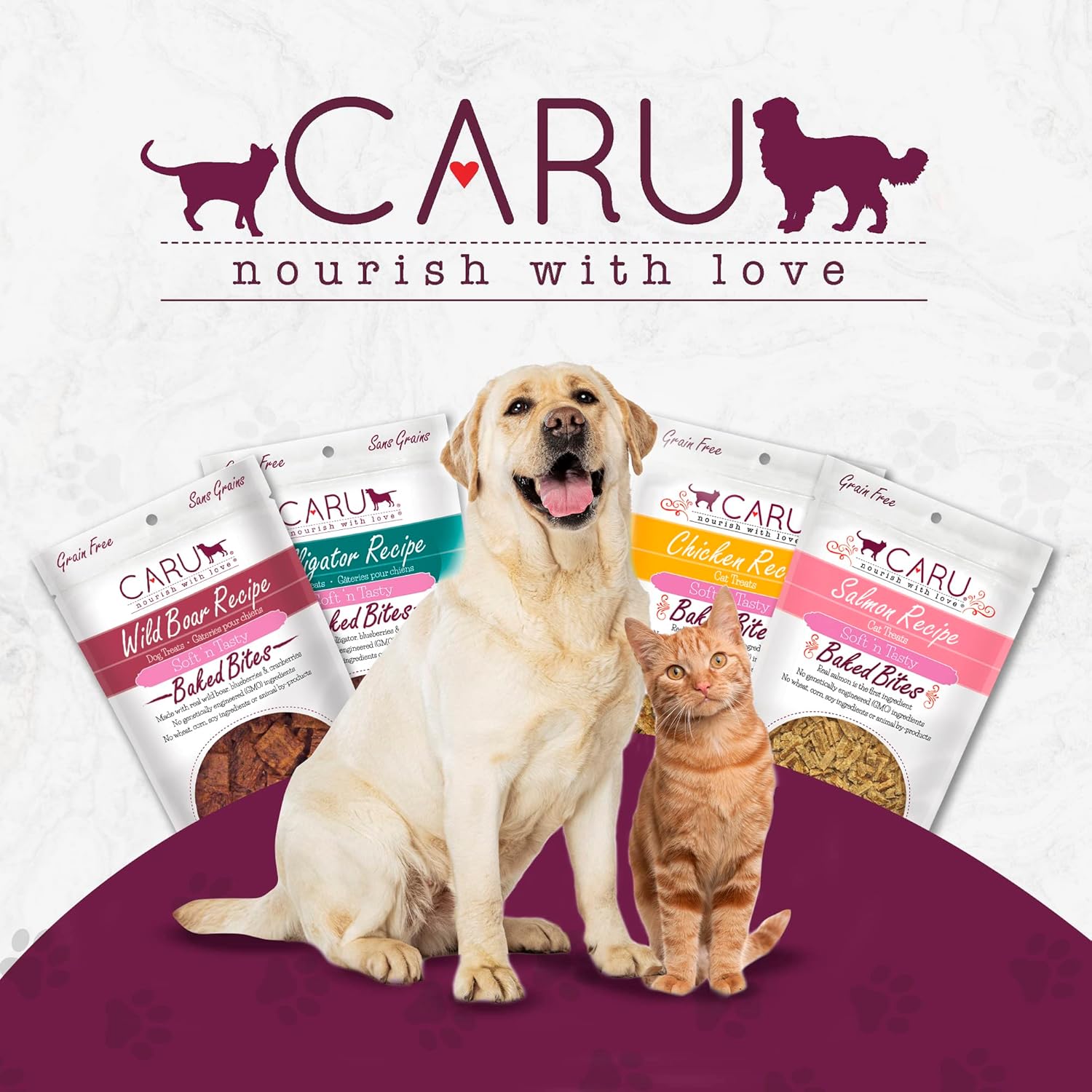 CARU – Soft ‘n Tasty Baked Bites – Golosinas para perros Wild Boar Bites – Deliciosas golosinas de entrenamiento – 3.75 oz.