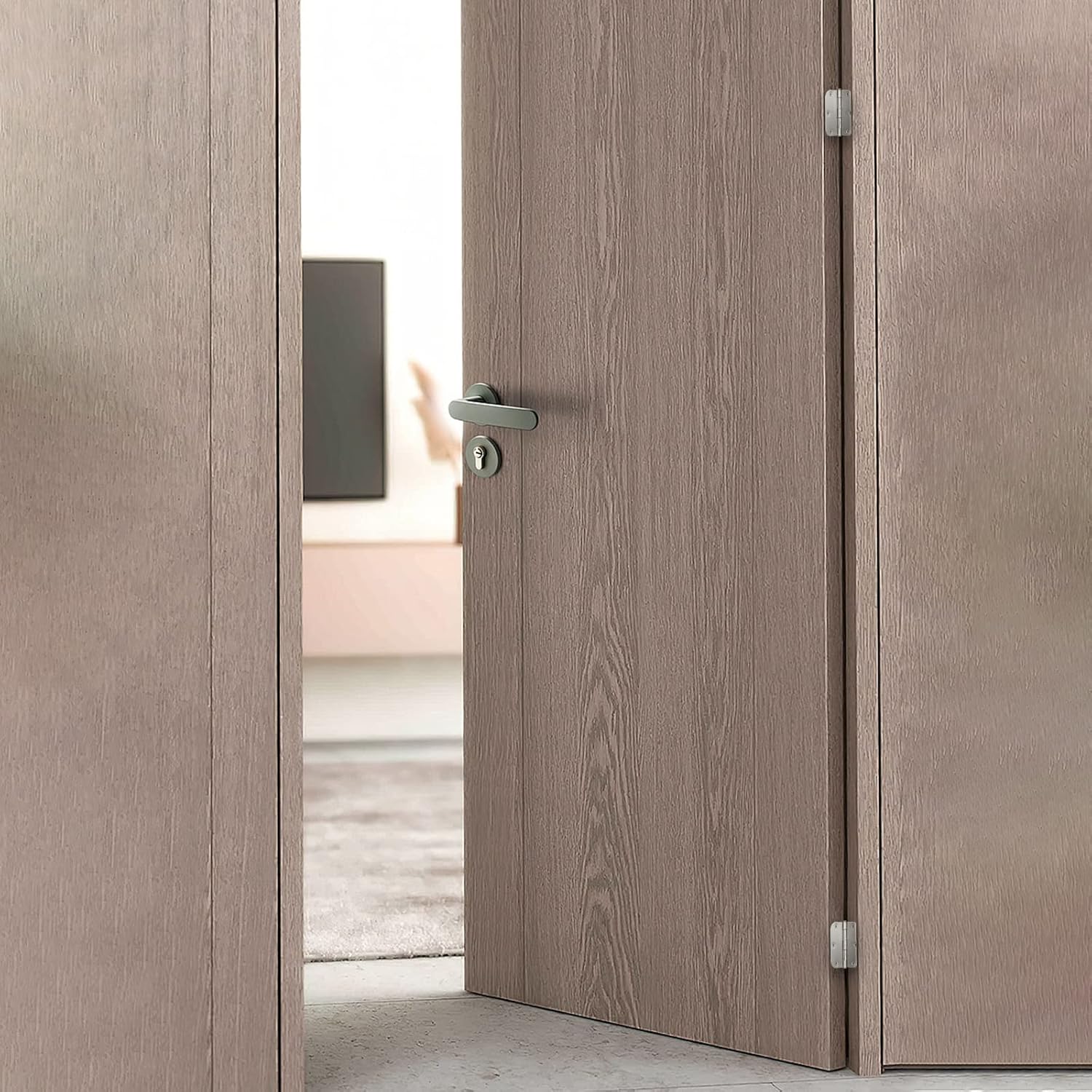 HOME MASTER HARDWARE Bisagras de puerta de 3.5 pulgadas x 3.5 pulgadas, bisagras de puerta para interior residencial para dormitorio, con esquina de