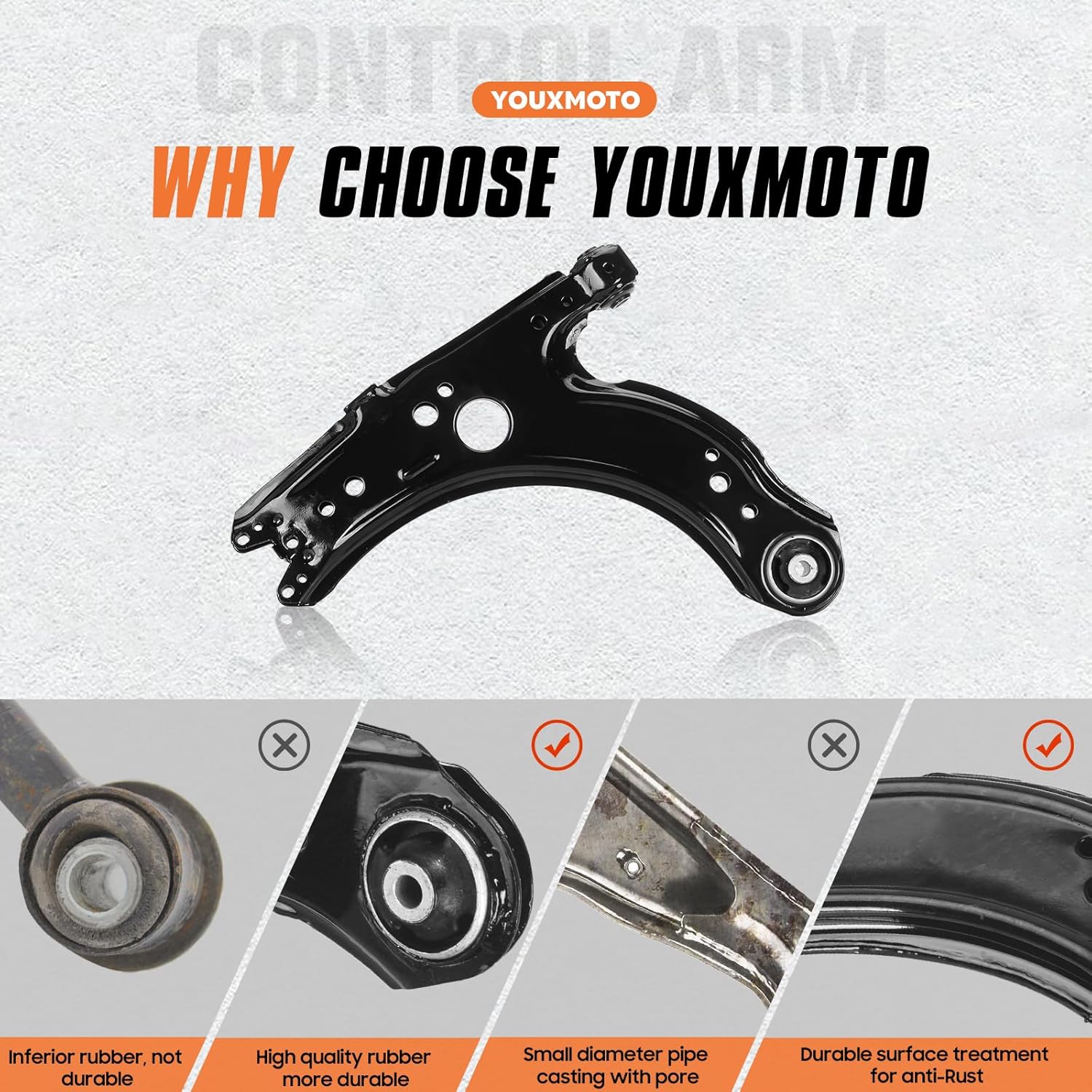Kits de suspensión de brazos de control inferiores delanteros para Volkswagen Beetle 2001-2010, para golf 2003-2006, para Jetta 2001-2005, juego de