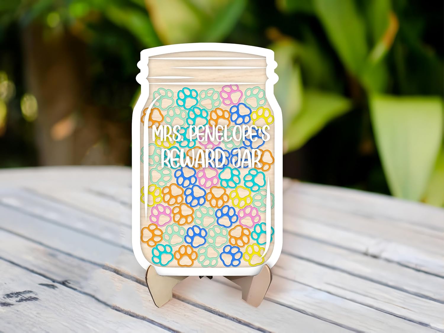 Tarro de recompensa personalizado de patas de perro para estudiantes, tablero de anuncios magnético para tareas de clase, tarro de comportamiento,