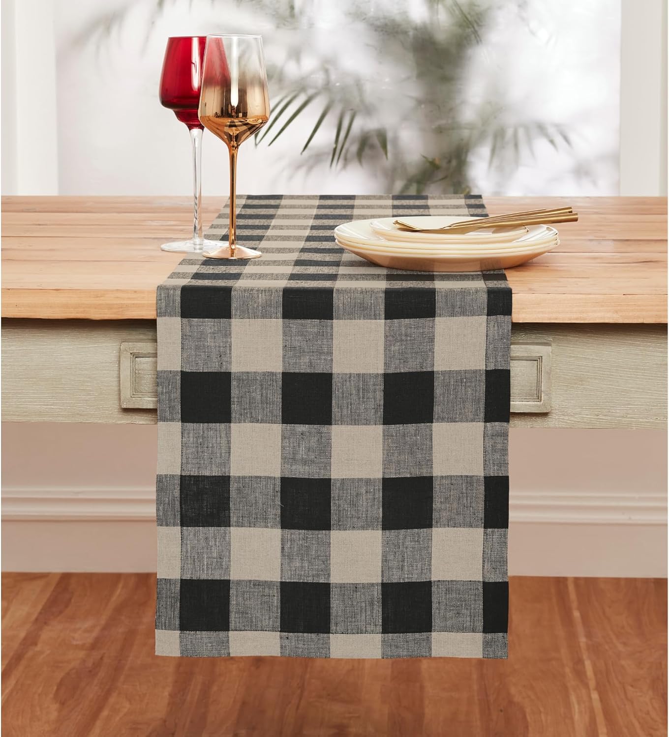 Solino Home – Manteles individuales a cuadros, servilletas, mantel y camino de mesa
