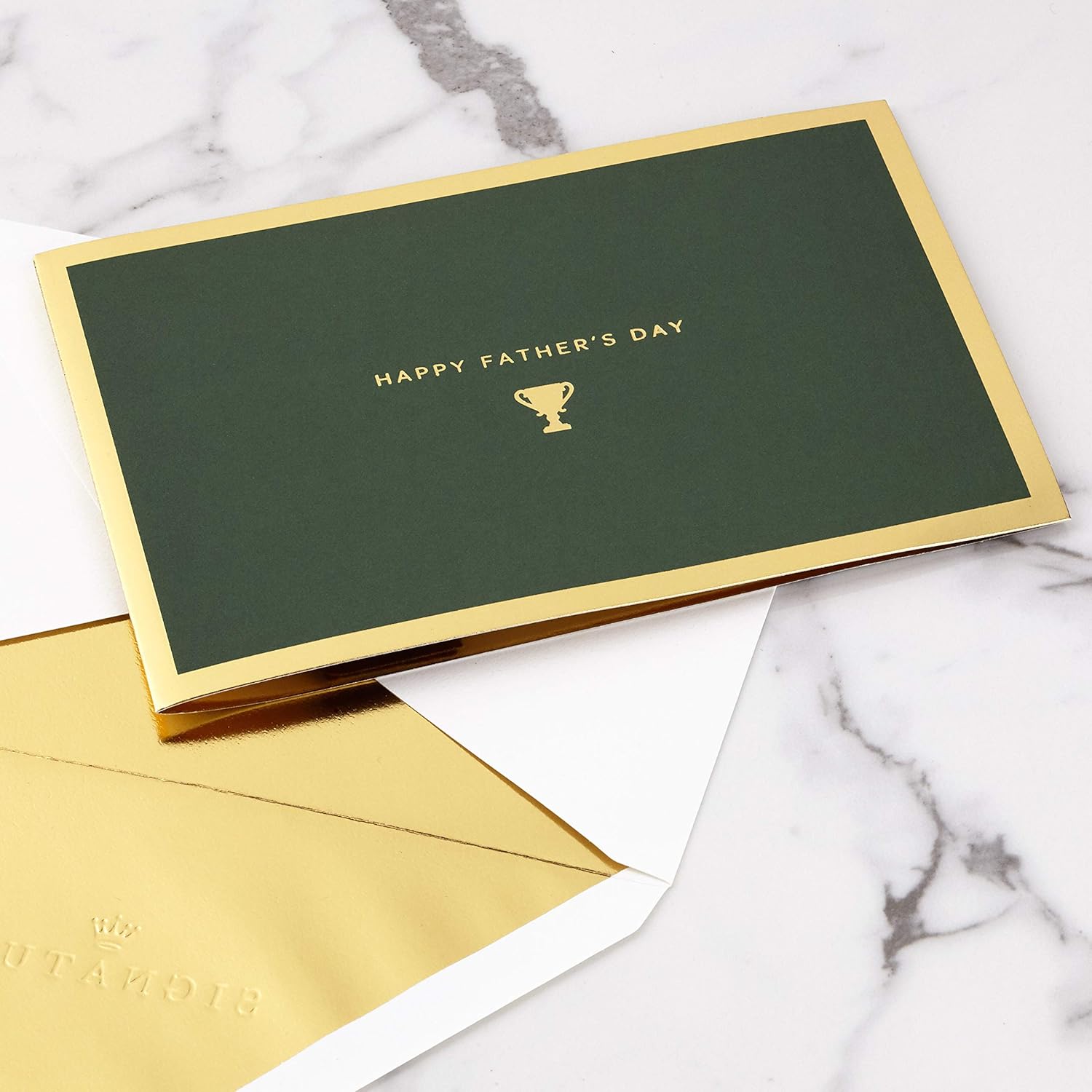 Hallmark Signature Paper Wonder – Tarjeta desplegable para el día del padre (#1 Trofeo para papá)