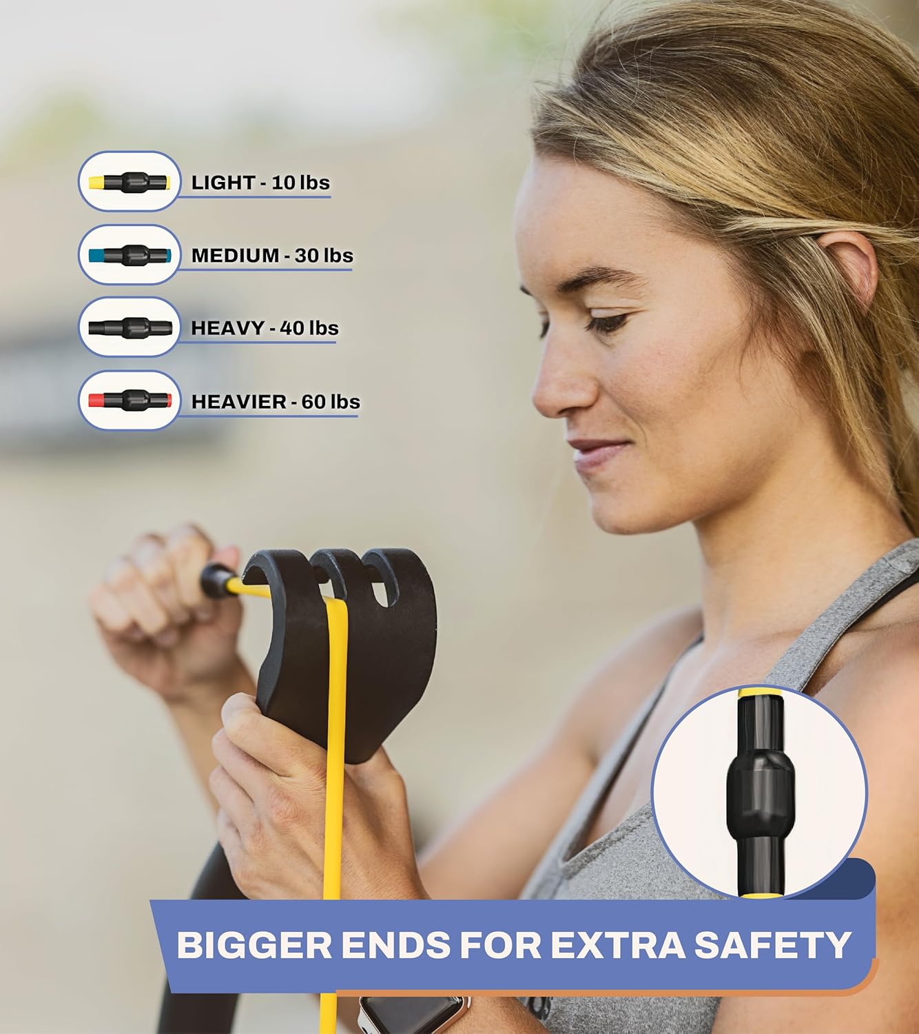 NYPOT- Workout Bow & Portable Home Gym Equipment – Resistance Bands with Bar for Home Workout Equipment Men & Women All in One Gym for Strength