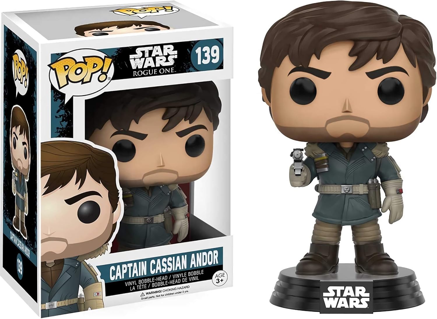 Captain Cassian Andor Funk o Pop! – Figura de vinilo con 1 protector gráfico compatible con ‘ToysDiva’ (139-10452 – B)