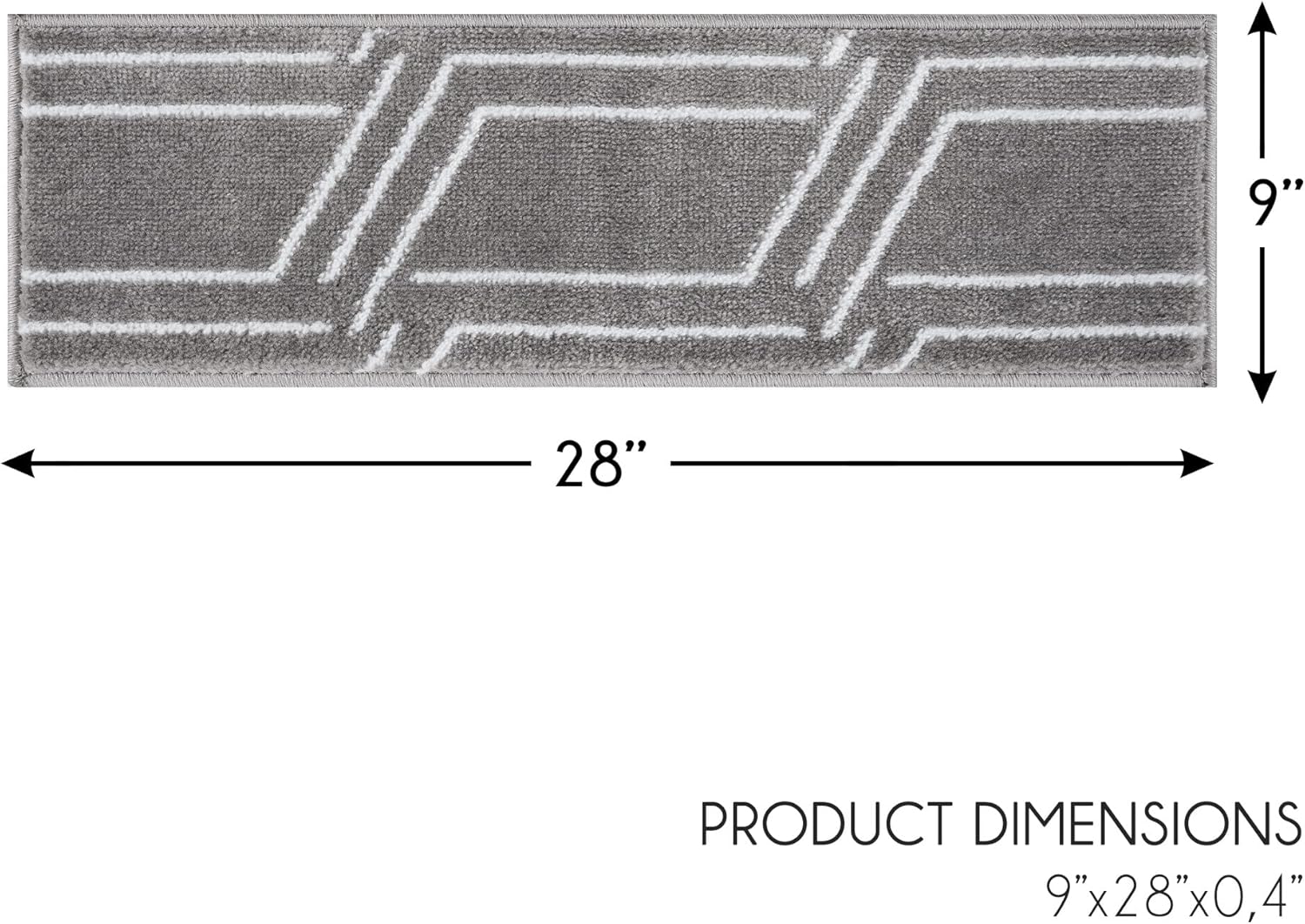 SussexHome Peldaños de escalera, tiras de alfombra 100% polipropileno para escaleras interiores, fáciles de instalar con doble cinta adhesiva,