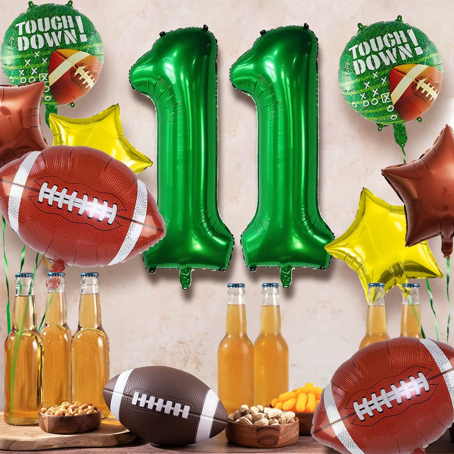 Juego de globos de fútbol americano, decoraciones de fiesta de cumpleaños de fútbol, decoración de fiesta de cumpleaños, decoración de fiesta de