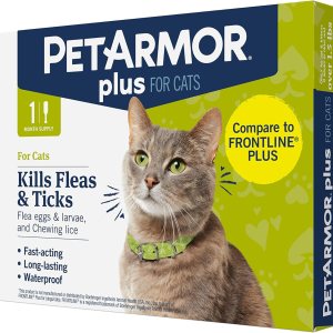 PetArmor Además de prevención de pulgas y garrapatas para gatos, tratamiento de pulgas y garrapatas de gato, 1 dosis, tópico impermeable, acción PetArmor Además de prevención de pulgas y garrapatas para gatos, tratamiento de pulgas y garrapatas de gato, 1 dosis, tópico impermeable, acción