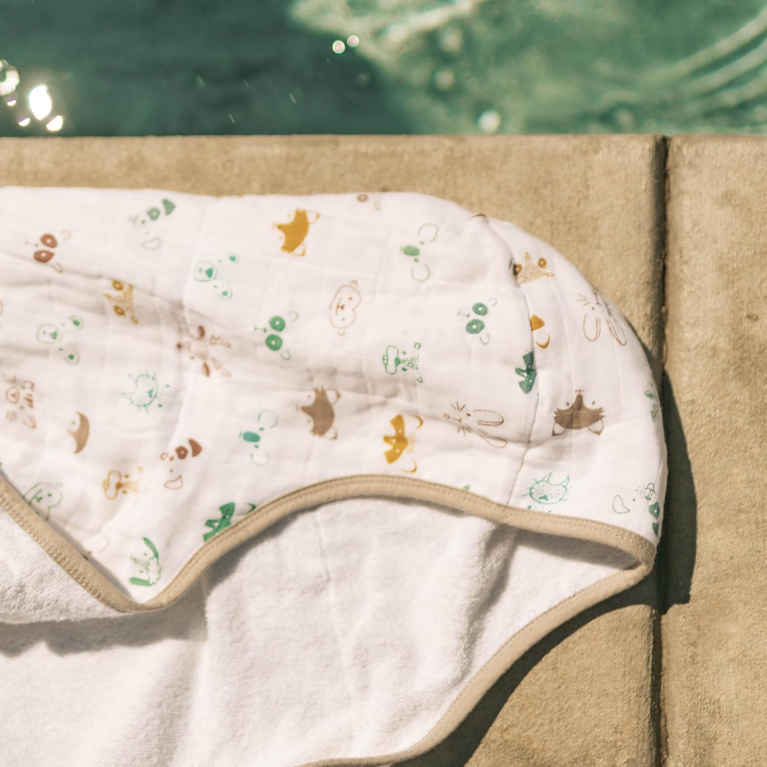 Little Unicorn Toalla con capucha de muselina de algodón y rizo, tamaño más grande 1-6 años