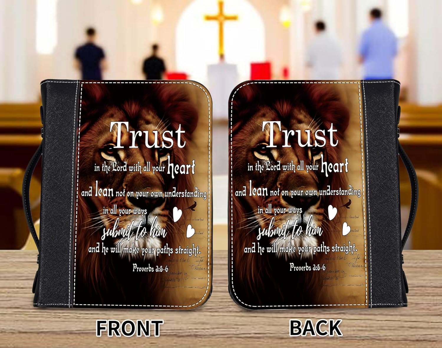 Funda para la Biblia para mujer, tamaño grande, fundas de cuero para la Biblia, regalos espirituales, estuche de transporte de la Biblia