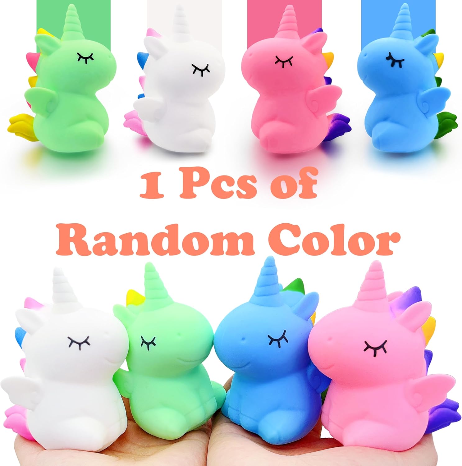Pelotas antiestrés de unicornio para niños y adultos (color 1aleatorio) juguetes sensoriales para niñas, bola de masa para el estrés, juguetes para