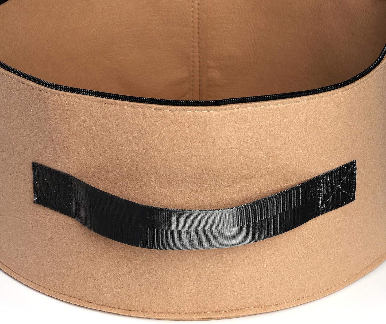 Paquete de 2 cajas de almacenamiento para sombreros con tapa, caja plegable de fieltro de 15 pulgadas, organizador redondo para sombreros de viaje,