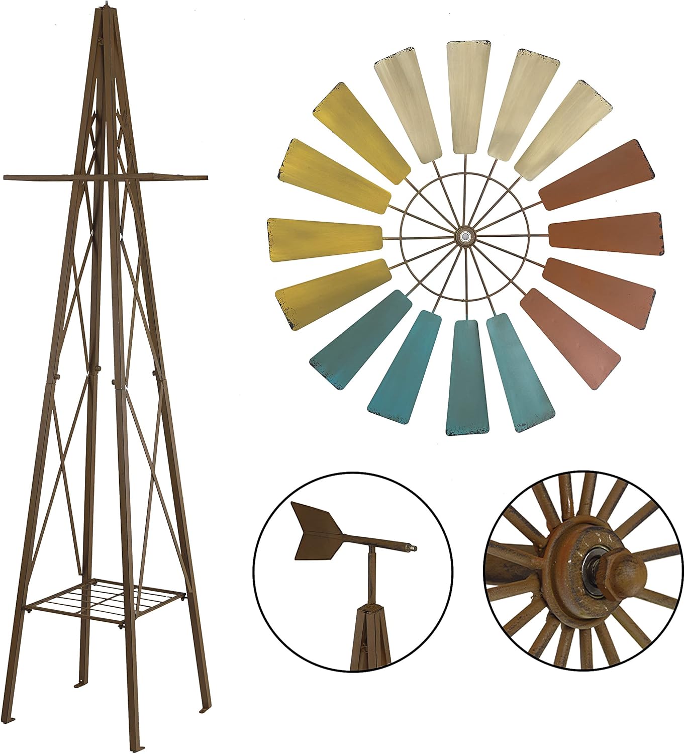 Alpine KIY184 – Soporte de metal para molino de viento, multicolor