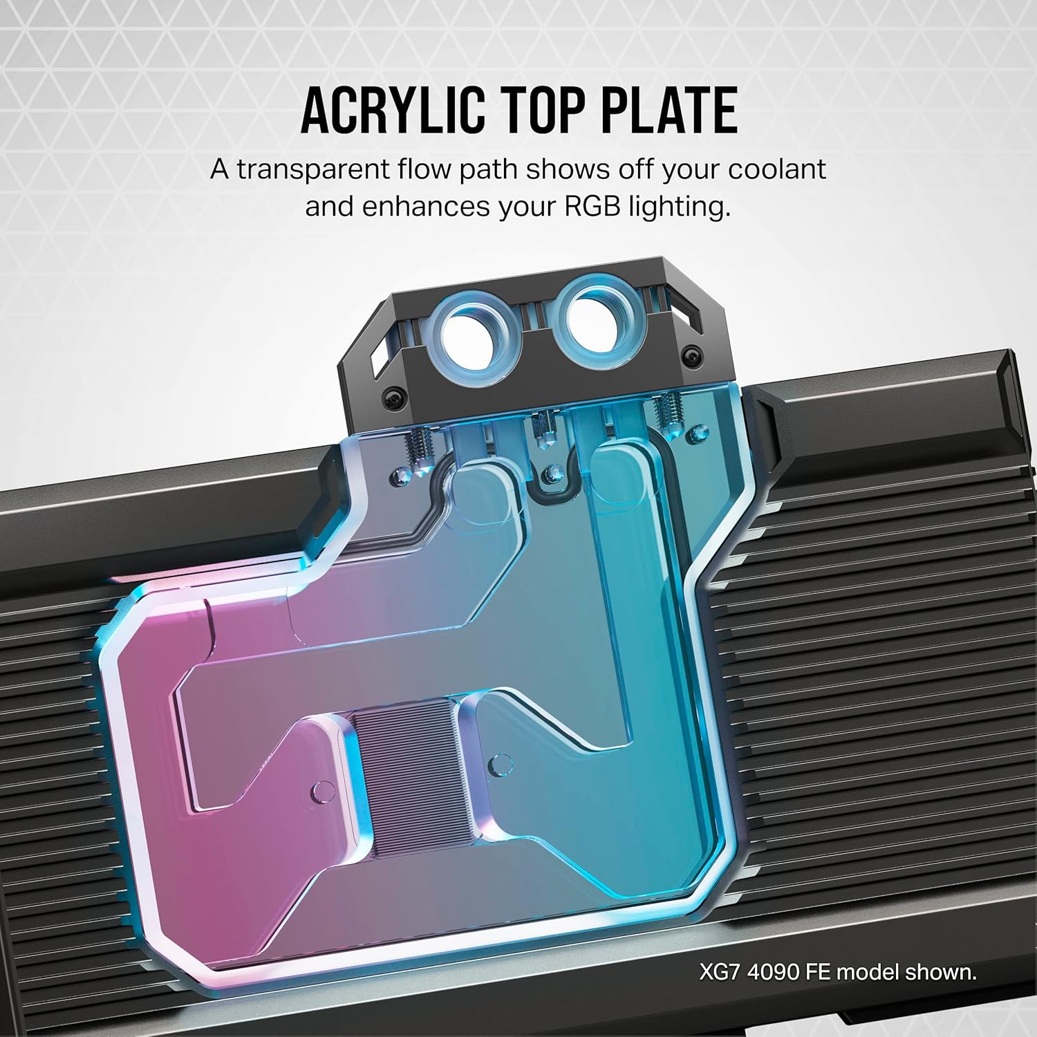 Corsair Hydro X Series XG7 RGB 4080 SUPRIMTrio GPU Bloque de agua – para MSI GeForce RTX 4080 SUPRIM y tarjetas de trío para juegos, cobre niquelado