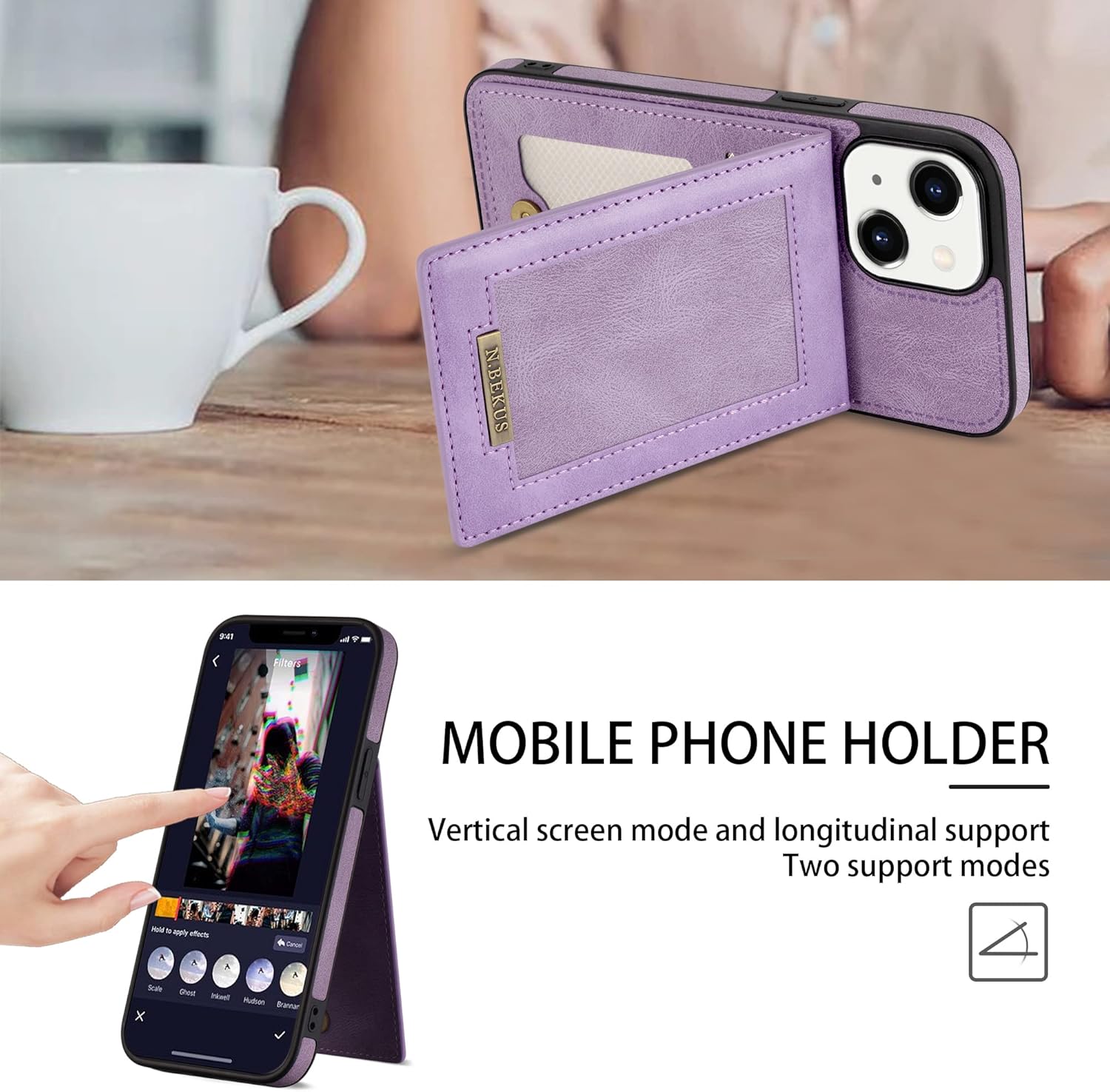 Funda compatible con iPhone 13 Mini de 5.4 pulgadas con soporte de cuero para tarjetas de crédito, cierre magnético, accesorios para celulares,