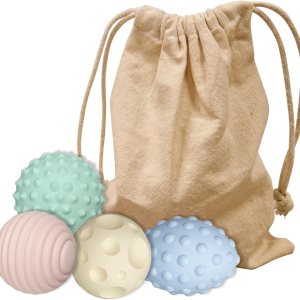 GERARDO’S Toys My First Sensory – Juego de 4 bolas sensoriales con bolsa de lino, formas de superficie suave, texturizada, sensaciones táctiles, GERARDO’S Toys My First Sensory – Juego de 4 bolas sensoriales con bolsa de lino, formas de superficie suave, texturizada, sensaciones táctiles,