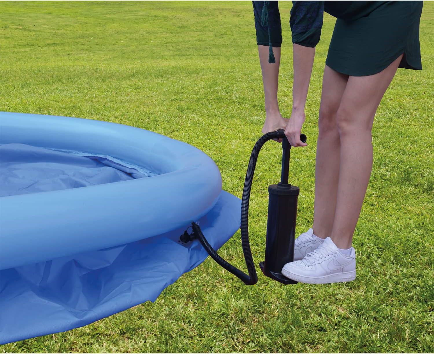 JLeisure Avenli 17806US – Juego de 8 pies x 25 pulgadas para 1 a 3 personas con capacidad para niños inflables para exteriores, piscina para patio