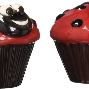 Appletree Design Ladybug Cupcake – Juego de sal y pimienta, 2-38 pulgadas Appletree Design Ladybug Cupcake – Juego de sal y pimienta, 2-38 pulgadas