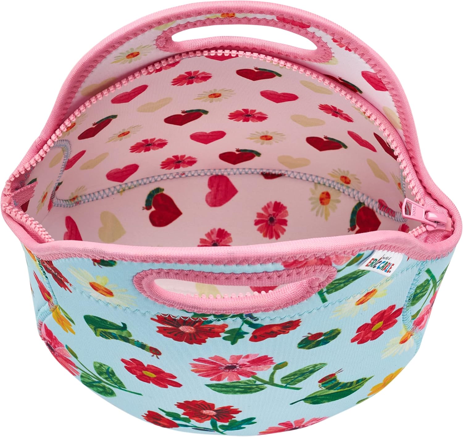 FUN KINS Lonchera aislada para niños, duradera, lavable a máquina, calidad premium, bolsillo interior y etiqueta de nombre, lonchera tamaño