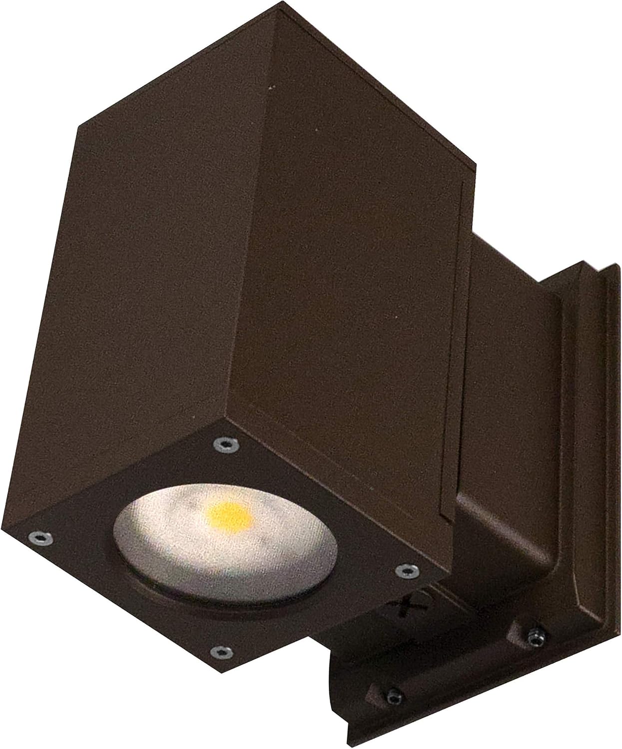 NICOR Outdoor OWCQ4D1022MV40BZ Dorado 22W Square LED Wall Mount, 4000K, luz cilíndrica de bronce para exteriores, 4