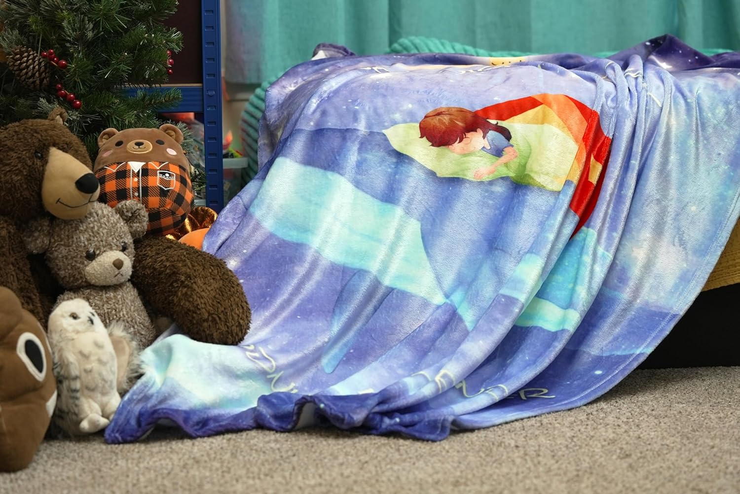 Manta Storytelling para niños y niñas, de 50 x 60 pulgadas, acogedora, suave, ligera, de forro polar, cumpleaños, para niños pequeños, manta de