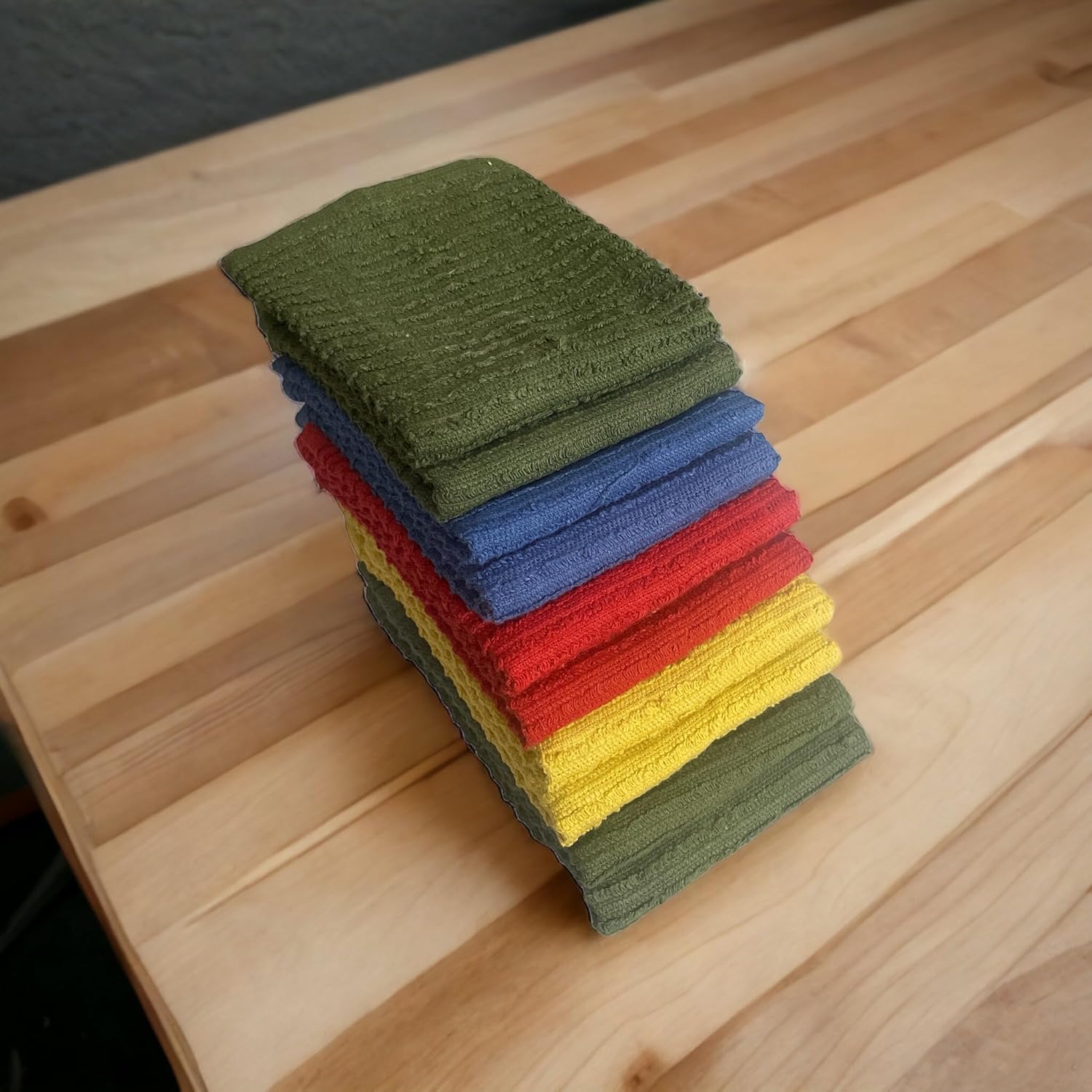 Petal Cliff Paquete de 10 paños de limpieza de cocina 100% algodón, súper absorbente, lavable a máquina, multiusos para el hogar, tamaño de la