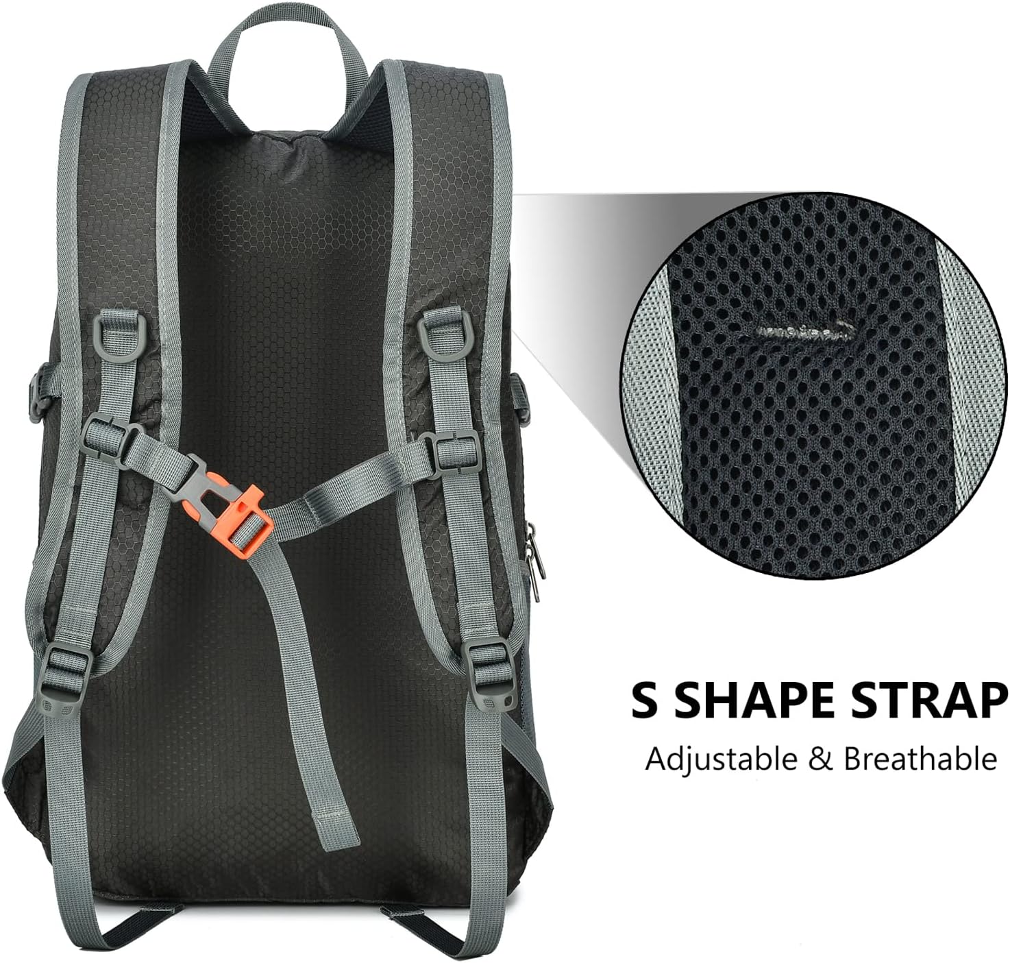 NEEKFOX 30L Hiking Backpack Foldable Lightweight Packable Sports Travel Day