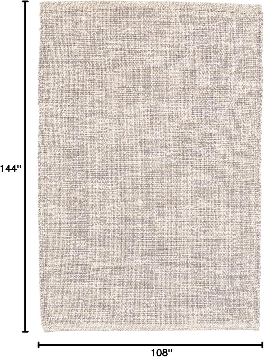 Dash and Albert – Alfombra de algodón jaspeado de 9 x 12 pies, color gris, tejida a mano, duradera, ligera, para zonas de alto tráfico, pasillo,