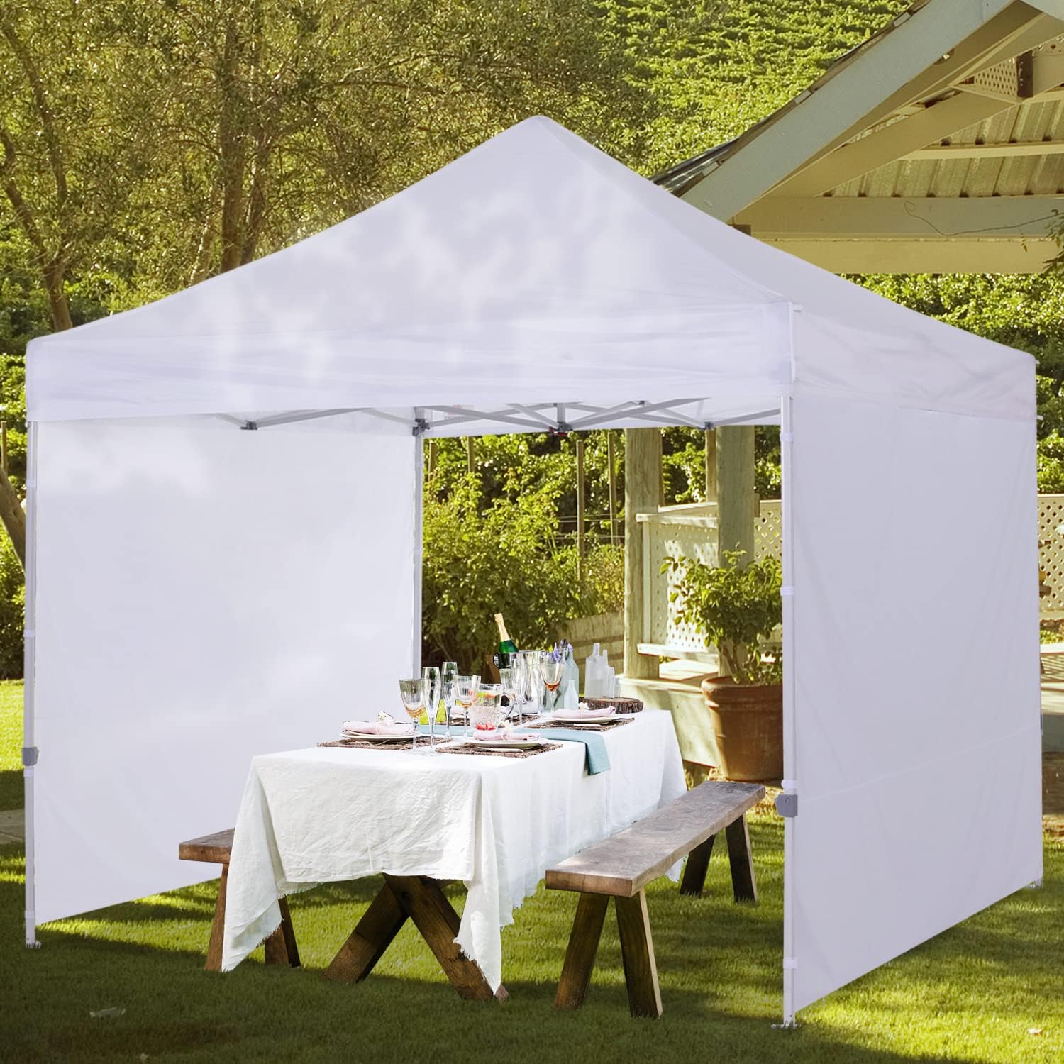 COOSHADE SunWall para tienda de campaña desplegable de 12 x 12 pulgadas, paquete de 1 pared lateral solo (blanco)