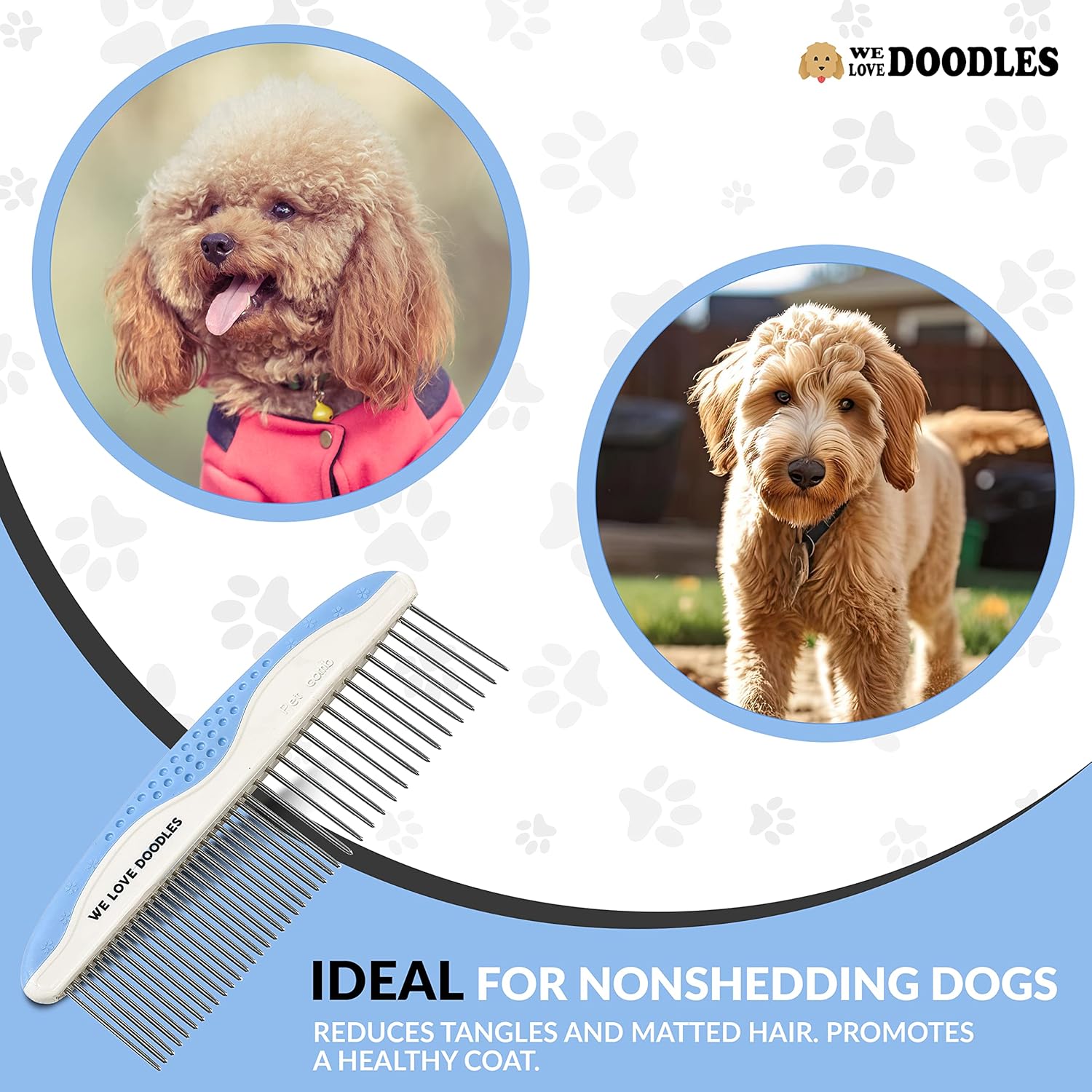 Peine de metal para el aseo de perros  Elimina enredos y tapetes  Peines desenmascarantes para mascotas  Desenredante para cabello enmarañado  El