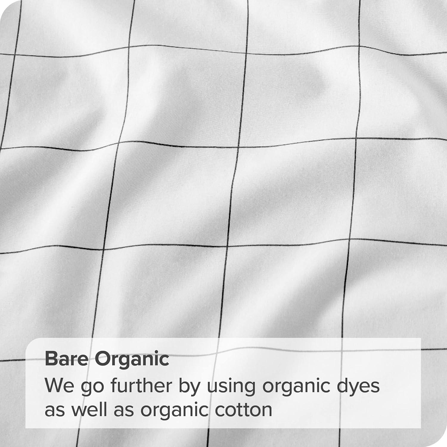 Bare Home Juego de sábanas y fundas de almohada de 100 % algodón orgánico, tejido percal fresco, ligero y transpirable, sábanas y fundas de almohada