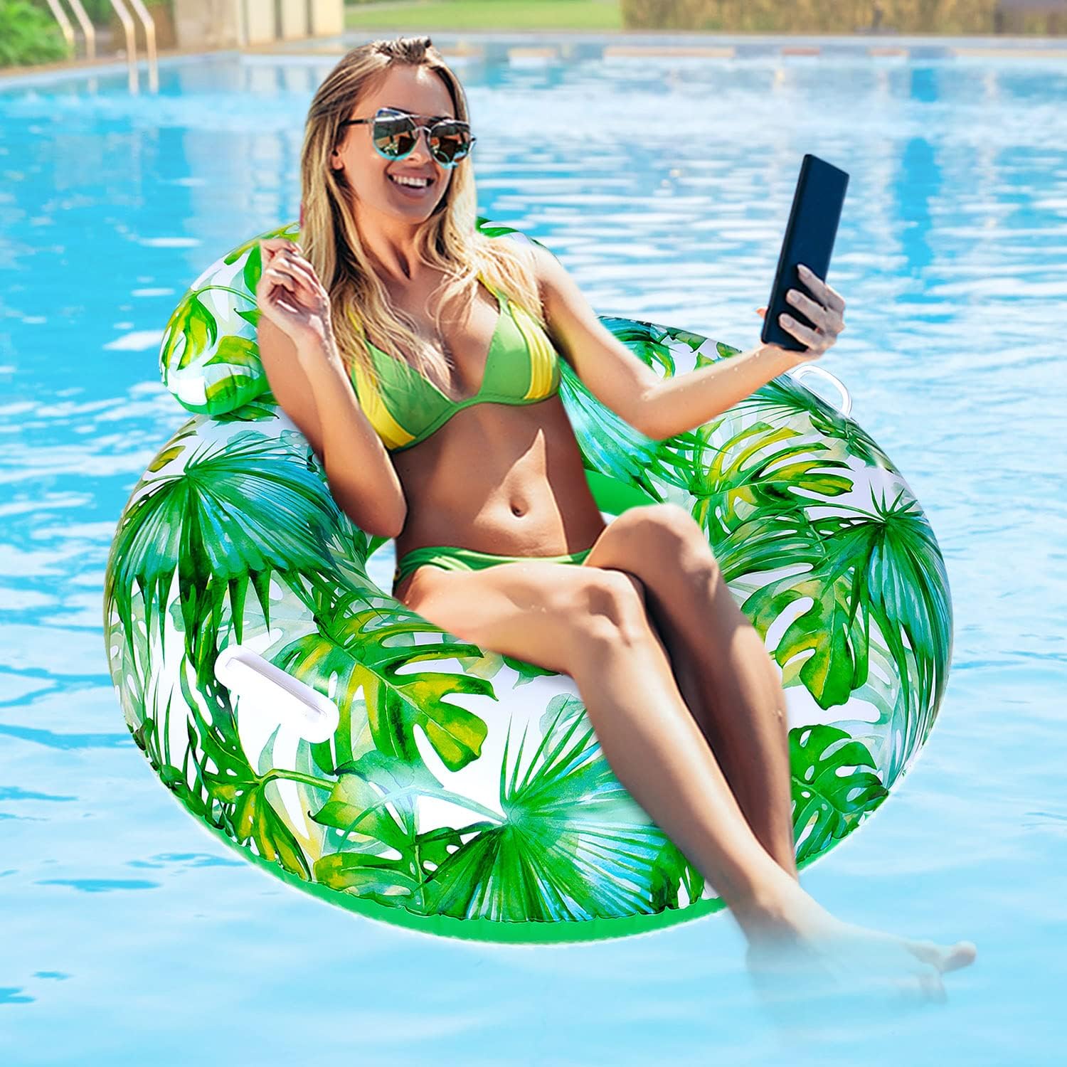 OLNIEZZL Inflatable Pool Floats Adult Swimming Rings Pool Floaties Accessories Lake Water Floats Beach Air Sofa Inflatable Lounge Chairs Rafts 1