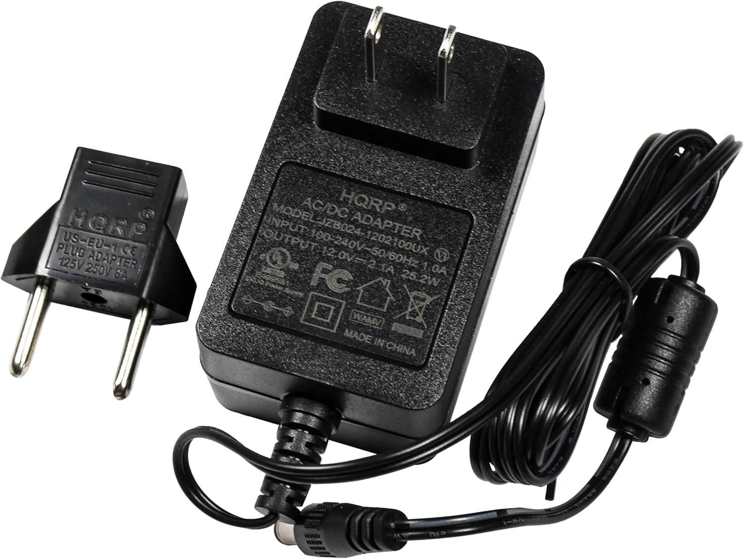 HQRP Adaptador de CA de 12 V compatible con Shure BLX4, BLX88, BLX4R, GLXD6, UABiasT, PG4, PGX4, PGXD4, SLX4, SLX4L, P2T, FP33 Adaptador de
