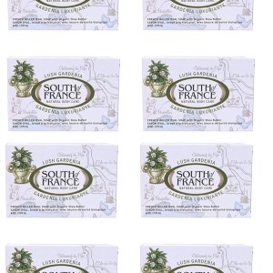 South Of France Milled Bar Soap, Gardenia, 6 onzas (6 onzas (paquete de 8)) South Of France Milled Bar Soap, Gardenia, 6 onzas (6 onzas (paquete de 8))