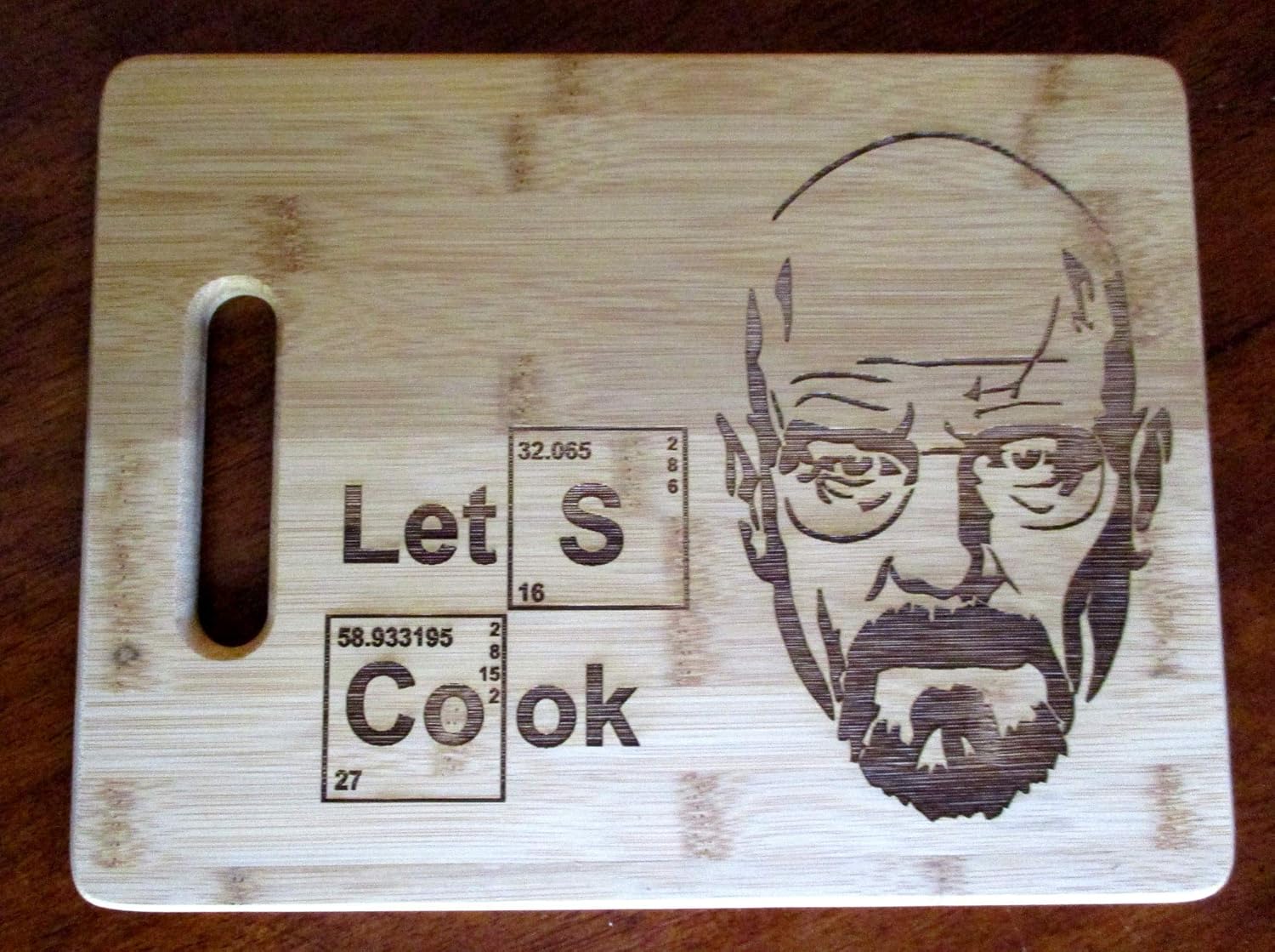 Custom Bamboo Cutting Board Wedding gift Let’s Cook Engraved Breaking Bad cutting board Small bamboo cutting board Cheese board New Thicker 11.5 X