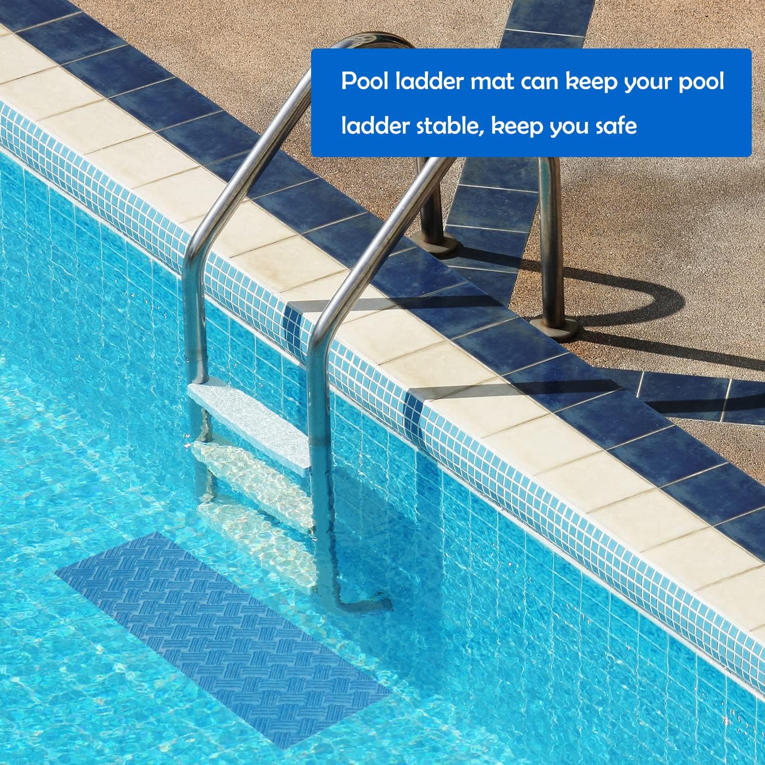Tapete de escalera de piscina, tapete antideslizante protector de revestimiento de piscina, almohadilla de escalera de piscina para revestimiento de
