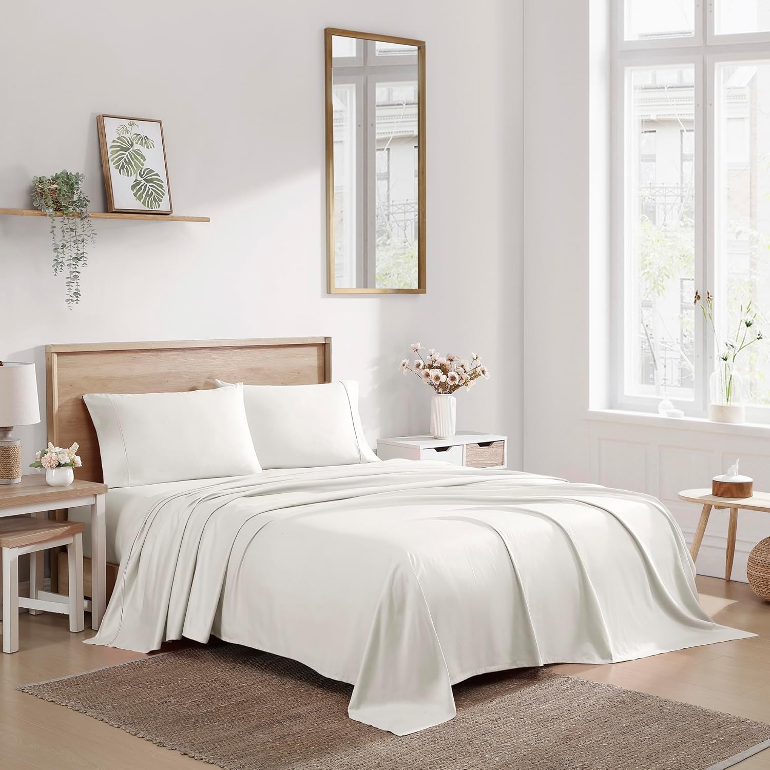 Brielle Home Satén de algodón 400 hilos