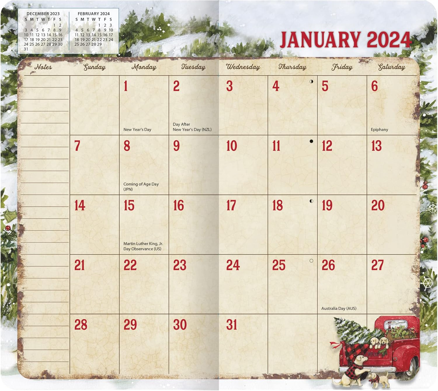 LANG Truckin’ Along 2024 Planificador de dos años (24991071110)