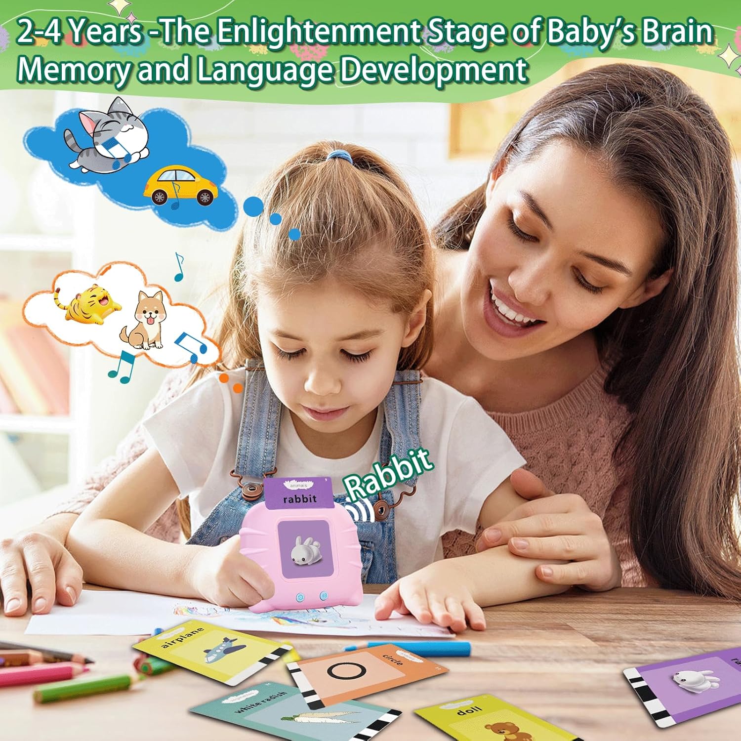GKTZ Tarjetas didácticas parlantes para niños pequeños  224 palabras visuales, terapia del habla, autismo, juguetes sensoriales para niños autistas,