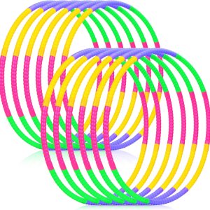 Aro de juguete desmontable de plástico, anillos ajustables, equipo de ejercicio, juguete para niños, juego de baile, deportes, fiesta, entrenamiento Aro de juguete desmontable de plástico, anillos ajustables, equipo de ejercicio, juguete para niños, juego de baile, deportes, fiesta, entrenamiento