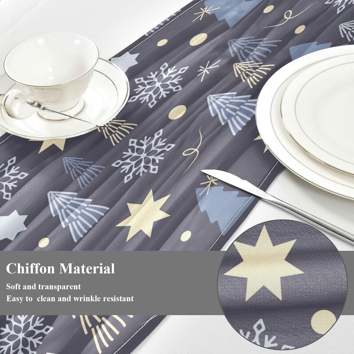 Winter Forests Christmas Table Runner Fall Table Runner for Dining Table Decor Christmas Table Runner 120 Inches Long