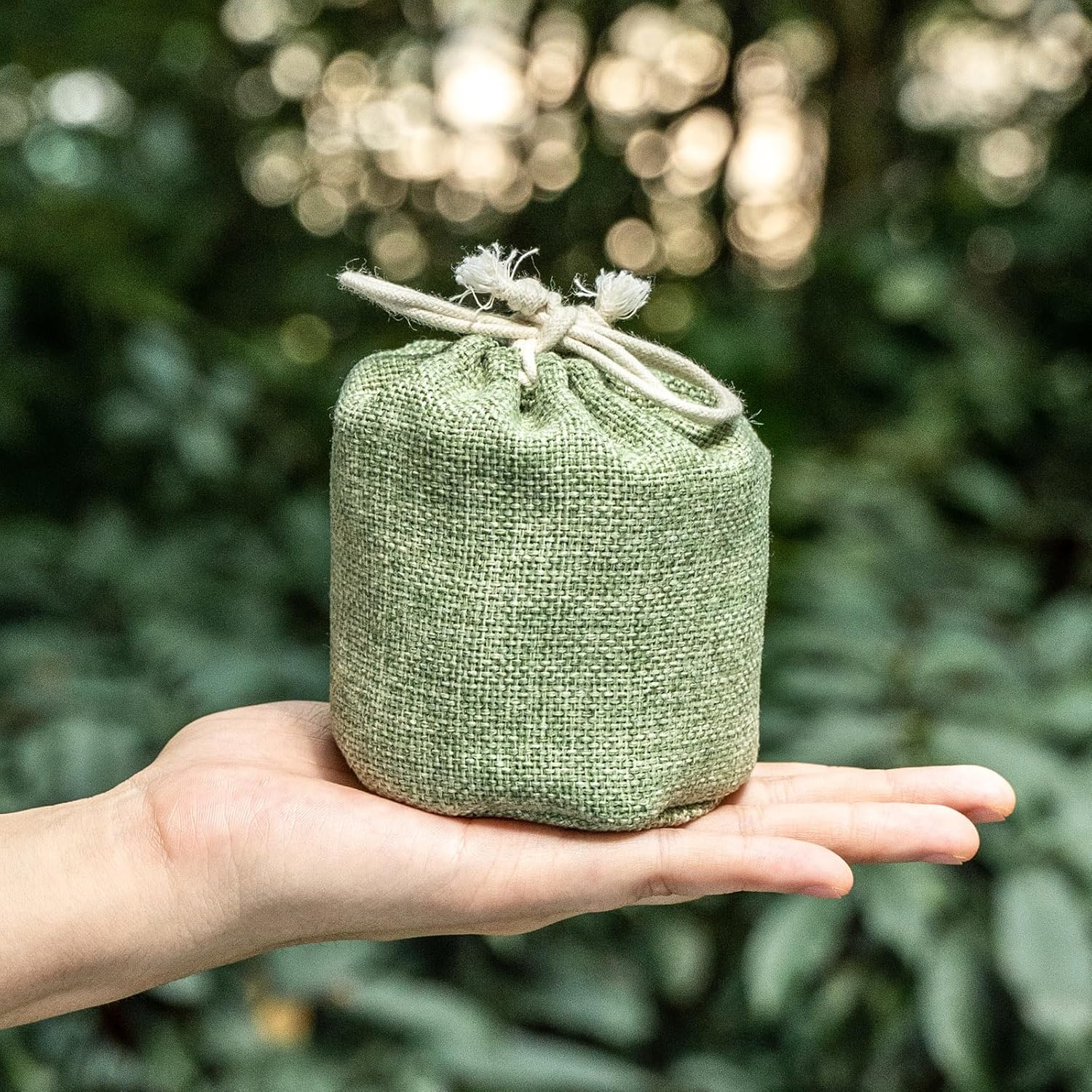 iBasingo Juego de té de titanio de 6.8 fl oz de una sola capa con mango de madera al aire libre portátil ligero para acampar senderismo café