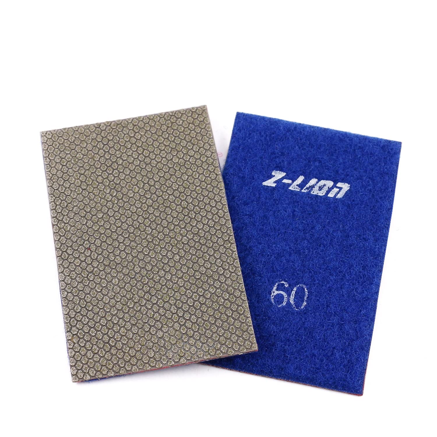 Hojas de papel abrasivo de diamante de grano 60, papel de lija de diamante, parte trasera de nailon para moler piedra de vidrio de cerámica (1