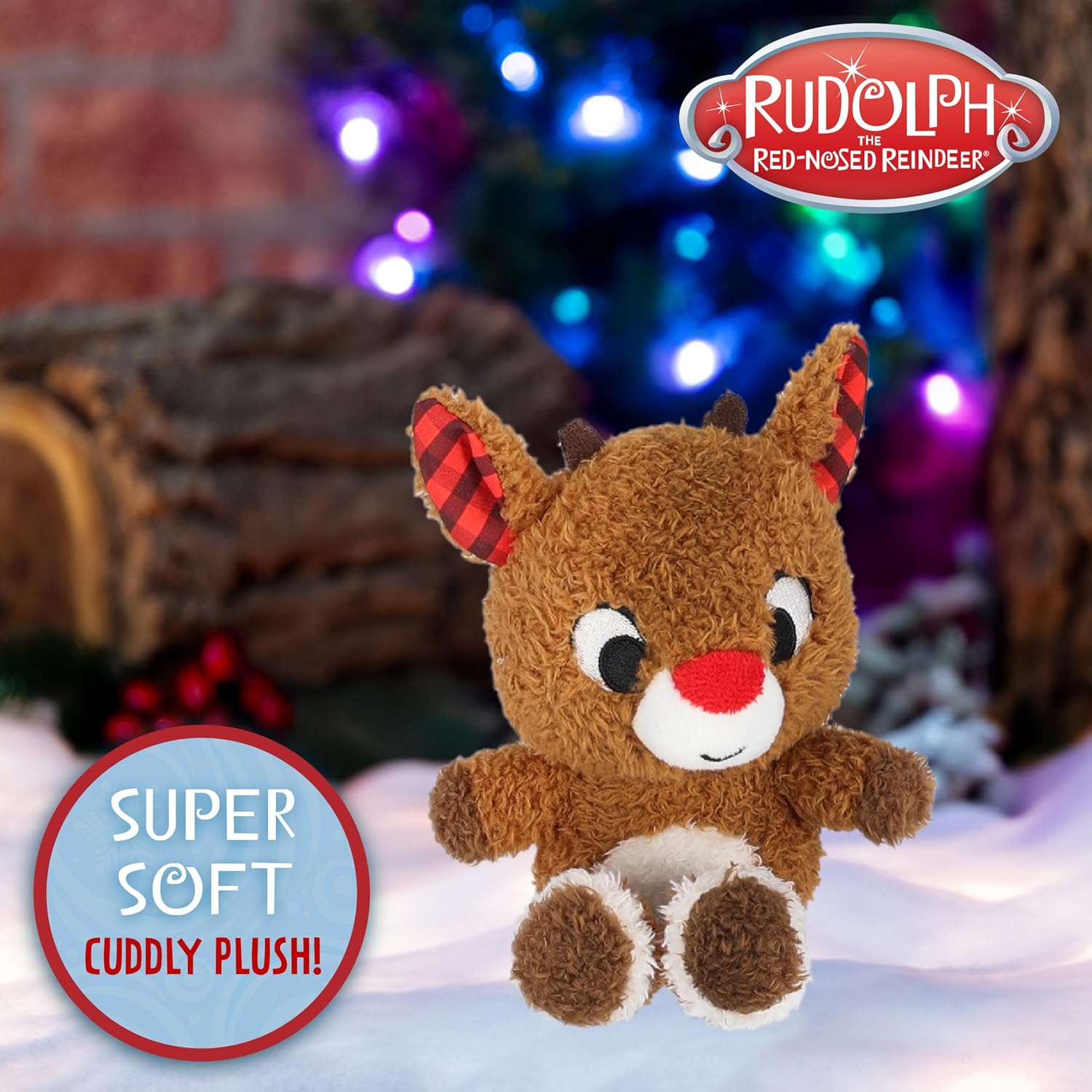 KIDS PREFERRED Rudolph The Red Nose Reindeer Cuteeze – Juguete de peluche para bebés y niños pequeños y niñas, 6 pulgadas