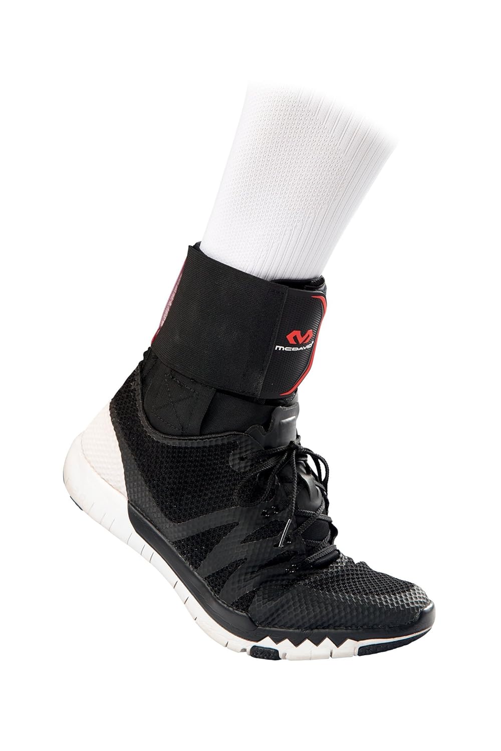 McDavid Tobillera ultraligera 195 con correa de figura 8, negro, XS