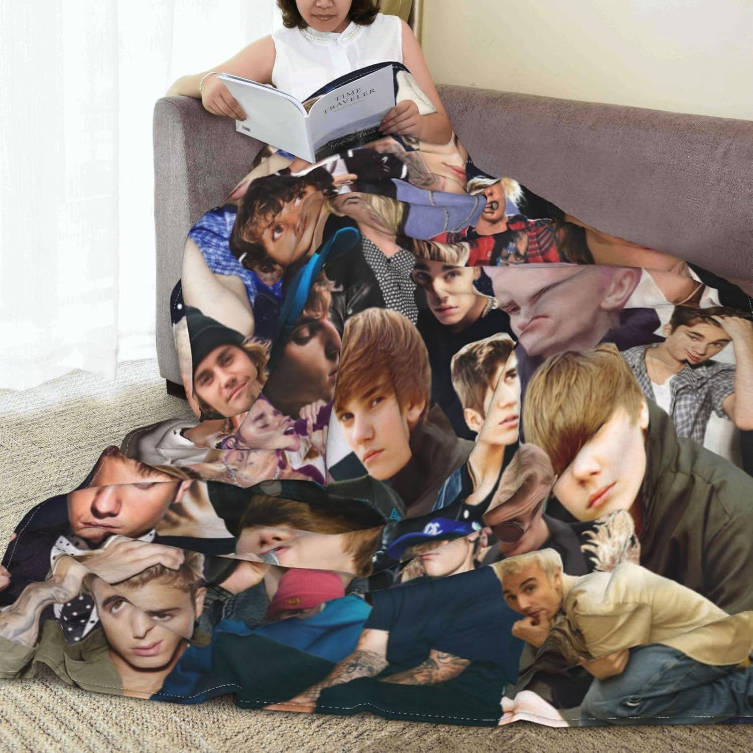 Manta de Singer Justin, manta de viaje de felpa suave para dormitorio, sala de estar, sofá, oficina, regalo para todas las estaciones, para mujeres,
