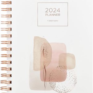 Agenda semanal y mensual 2024, agenda semanal pequeña rosa, encuadernación de alambre doble con pestañas mensuales, noviembre de 2023 a diciembre de Agenda semanal y mensual 2024, agenda semanal pequeña rosa, encuadernación de alambre doble con pestañas mensuales, noviembre de 2023 a diciembre de